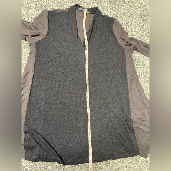 Alembika gray and Brown Elegant Butter Soft asymmetrical tunic Sz 3 Lagenlook - Picture 7 of 8